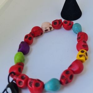 Skull Earring and bracelet set